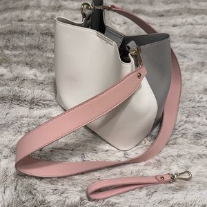 Colorblock convertible handbag